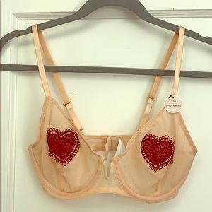 Brand New Forever 21 Heart Lace Bra